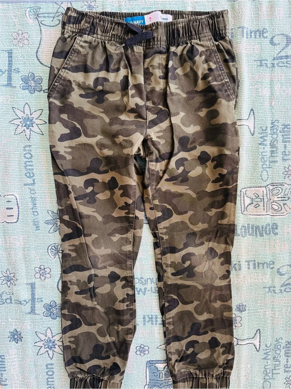 Old Navy Olive Camo Kids Joggers